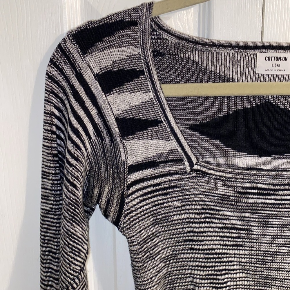 Cotton On Square Neck Sweater Grey - Picture 5 of 8